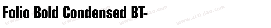 Folio Bold Condensed BT字体转换